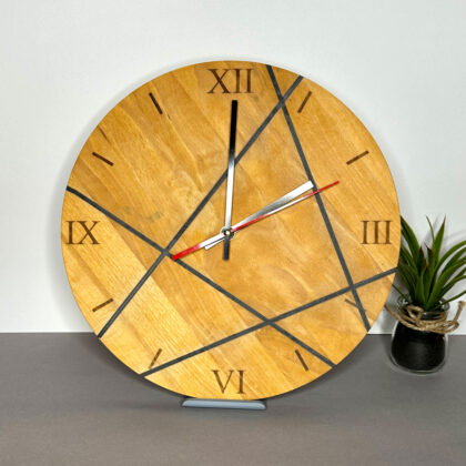 Wanduhr Buche | Epoxidstreifen