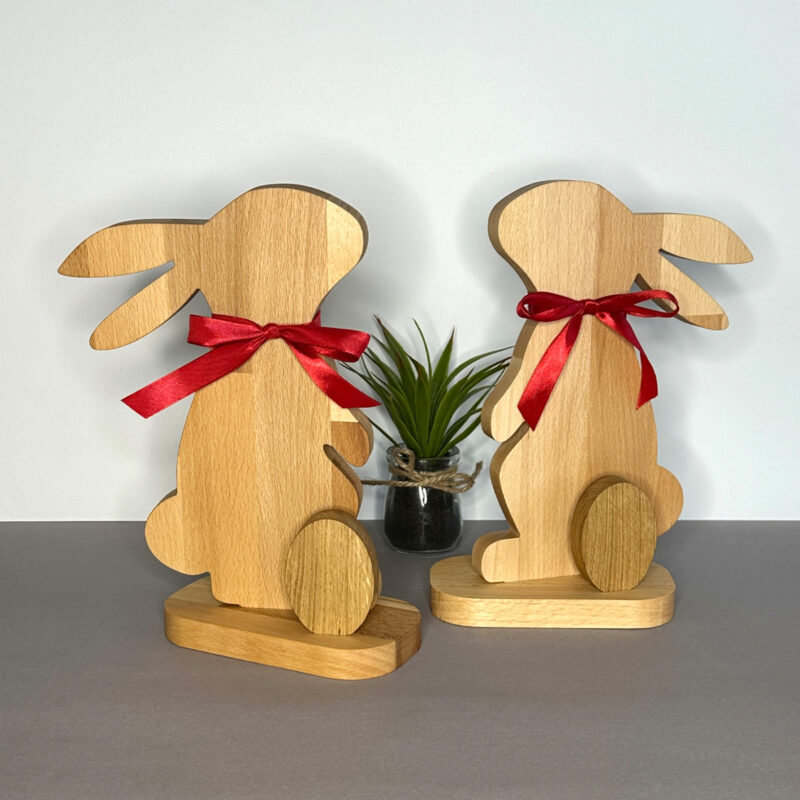 Osterhase aus Buchenholz – Bild 2