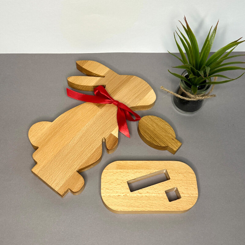 Osterhase aus Buchenholz – Bild 4